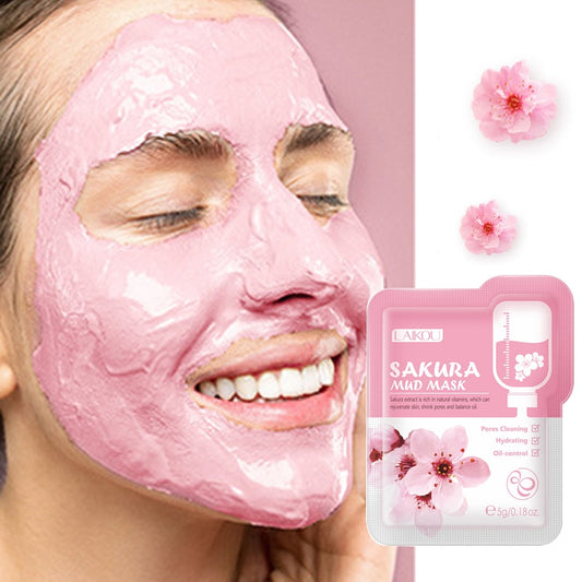 A LOLA SHOP - 06 PÇS SAKURA LAIKOU MÁSCARA FACIAL LIMPEZA DE ÓLEO CONTROLE REDUTOR DE ACNE - FRETE GRÁTIS